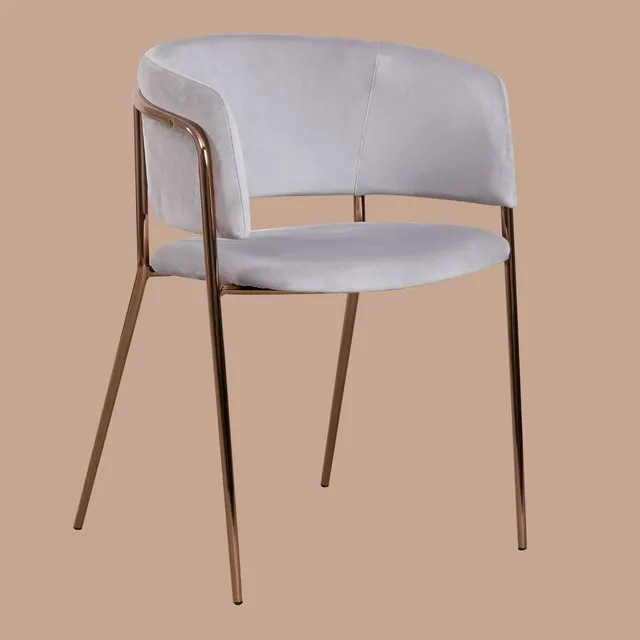 Sklum Nalon Style sedia velluto grigio talpa chiaro