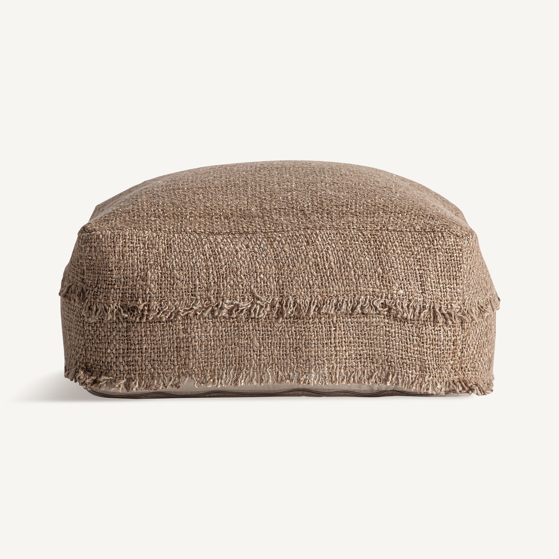 Bambua Liam pouf rotondo in cotone marrone
