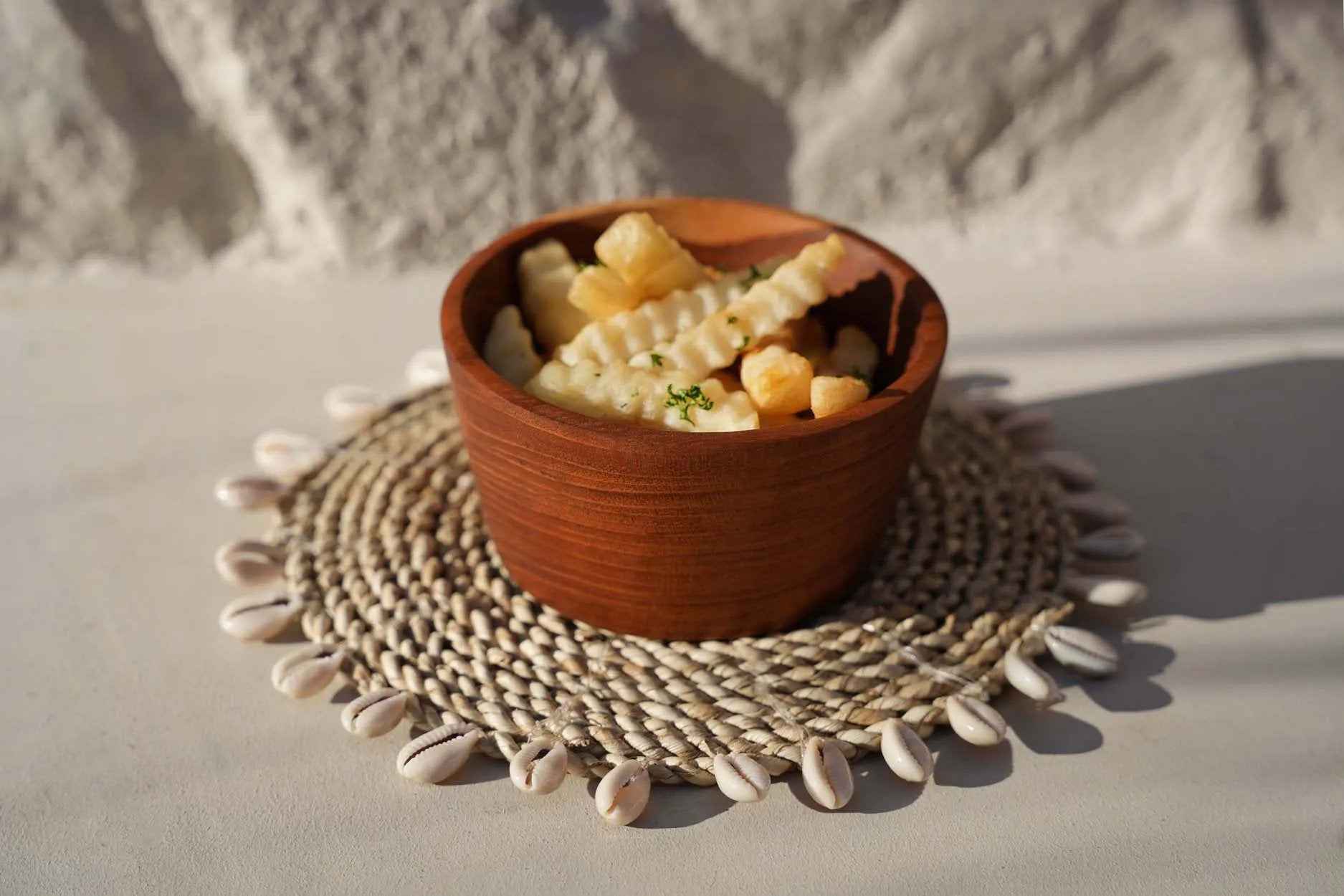 Bambua Popcorn Snack Bowl ciotola snack teak