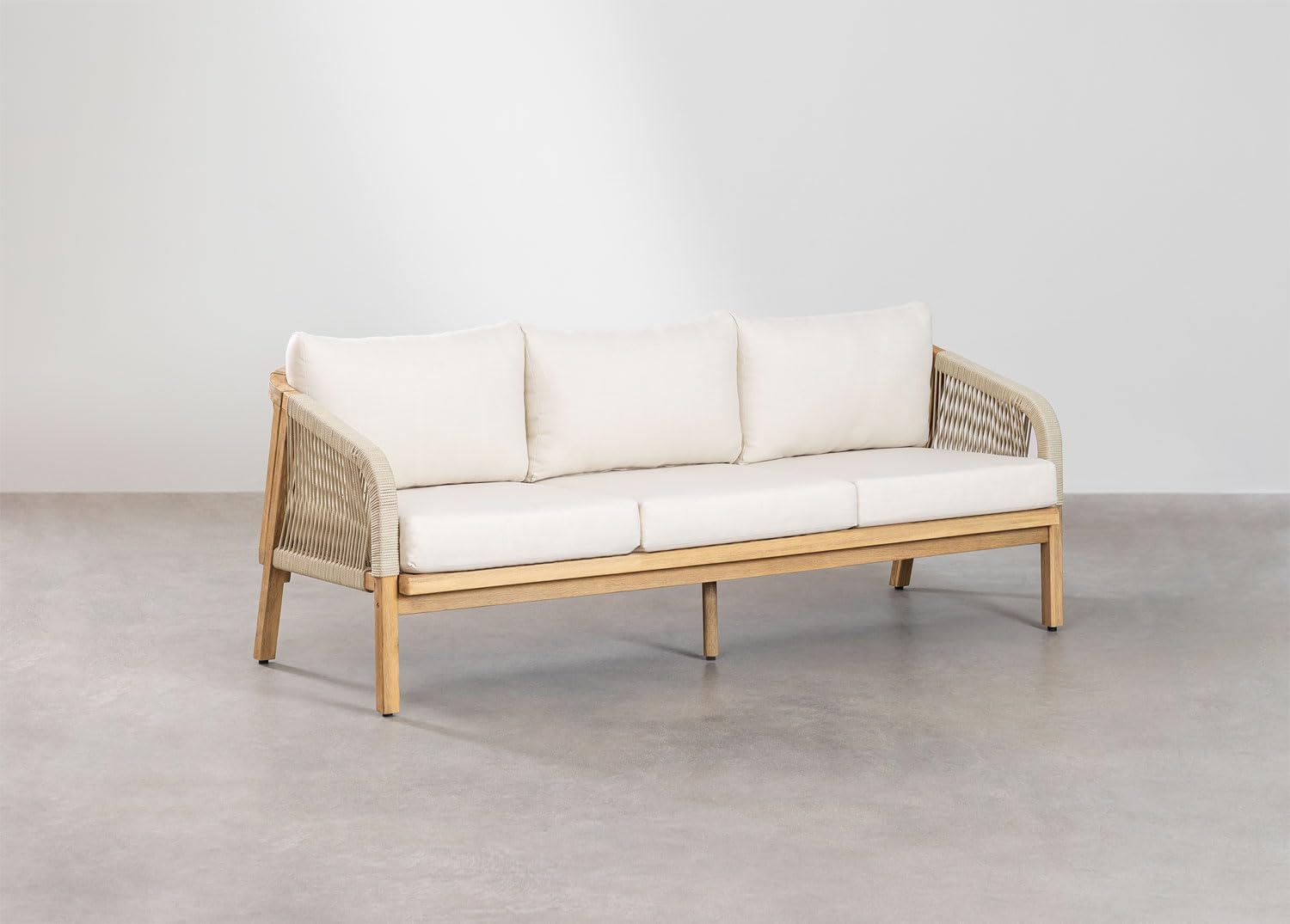 Sklum Dubai divano giardino 3 posti acacia 190 cm