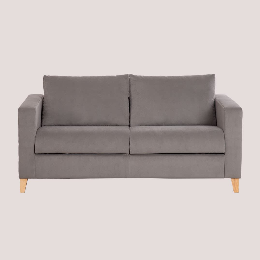 Sklum Rous Divano Letto 2 Posti in Velluto Grigio