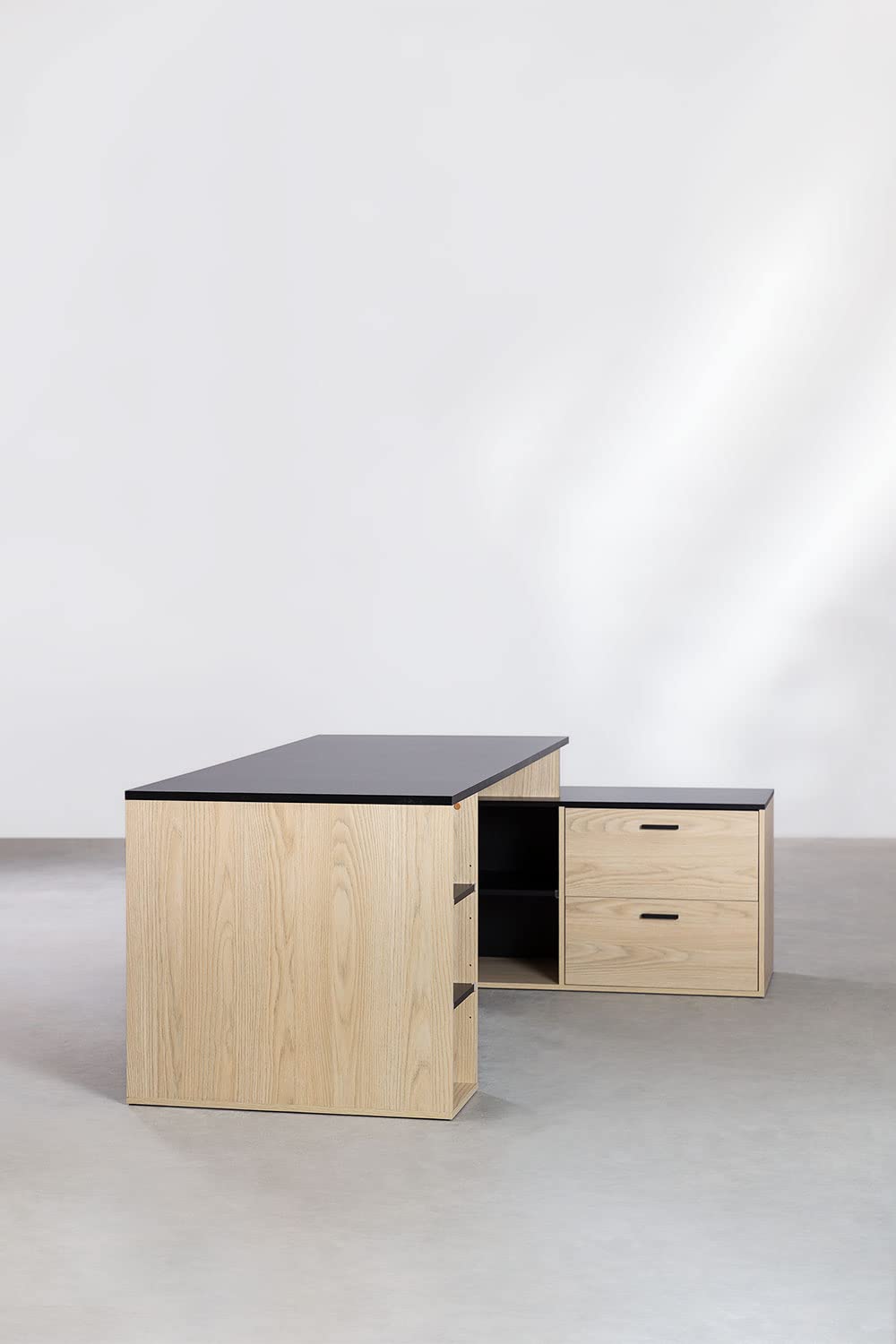 Sklum Taluk tavolo da ufficio a L rovere quercia 182,5 cm