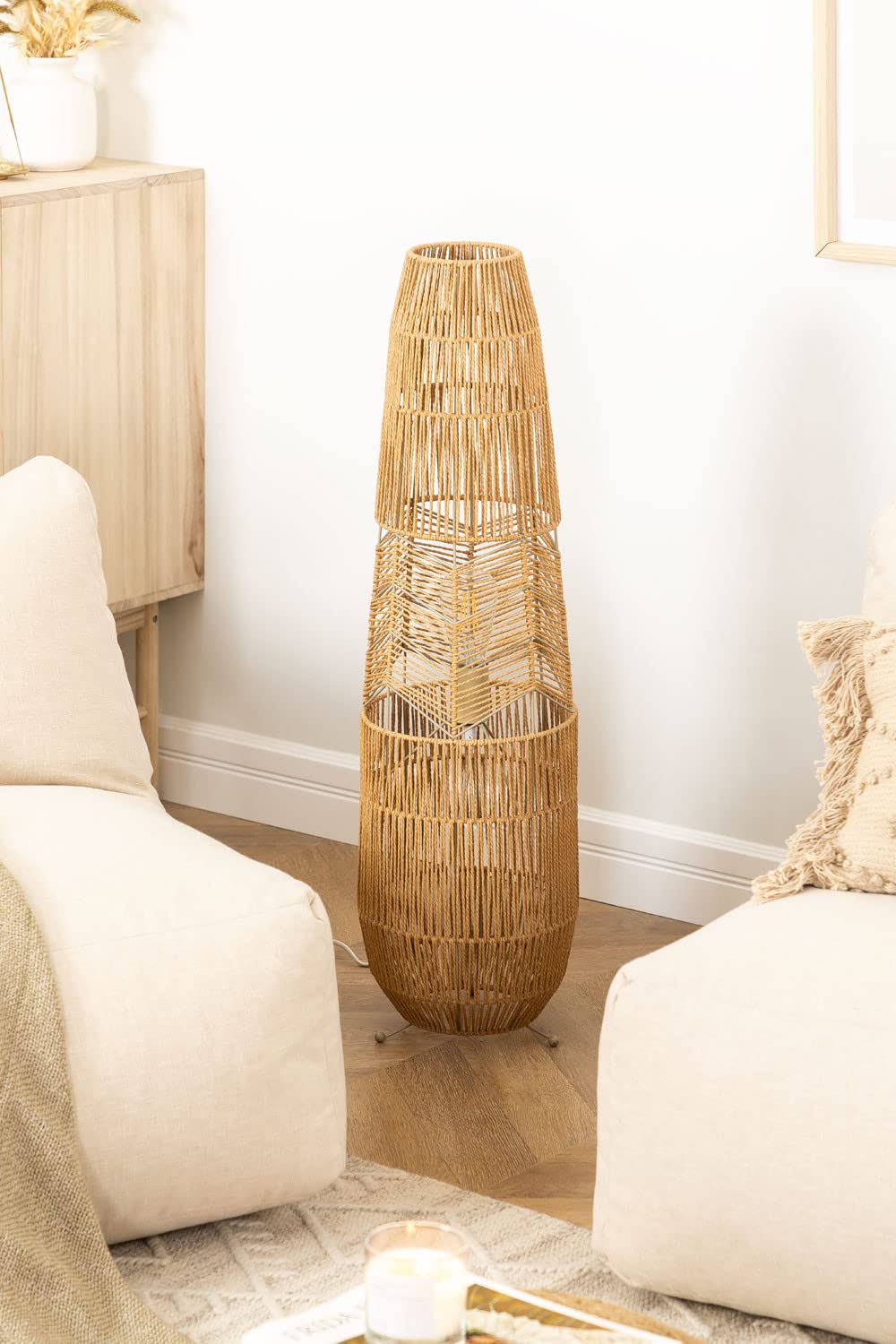 Sklum Menak Lampada da Terra Carta Natural 92 cm