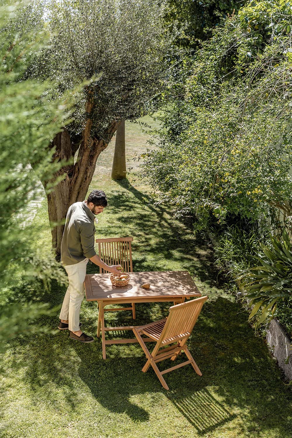 Sklum Pira set giardino teak tavolo + 2 sedie