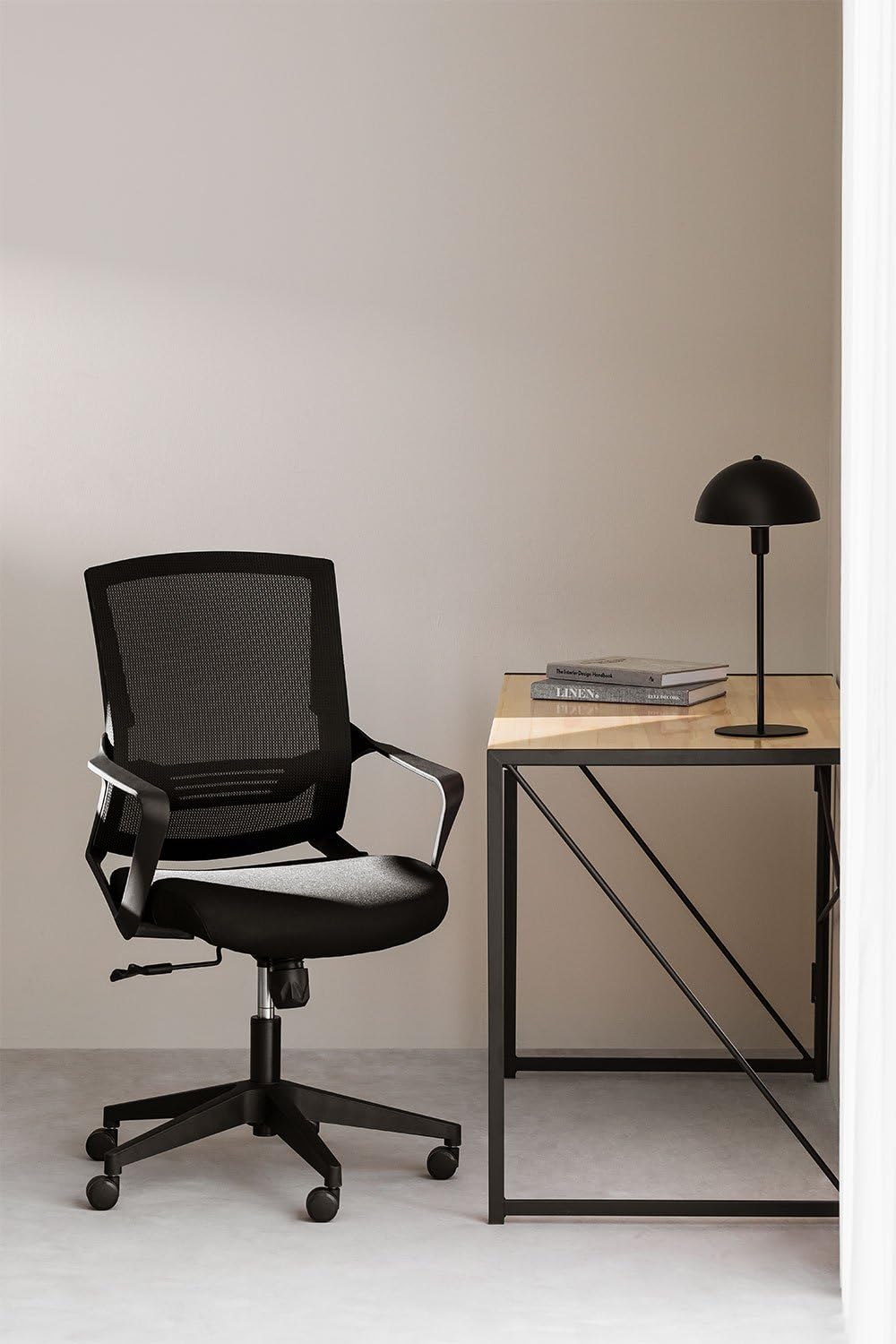 Sklum Work sedia da ufficio con ruote nera