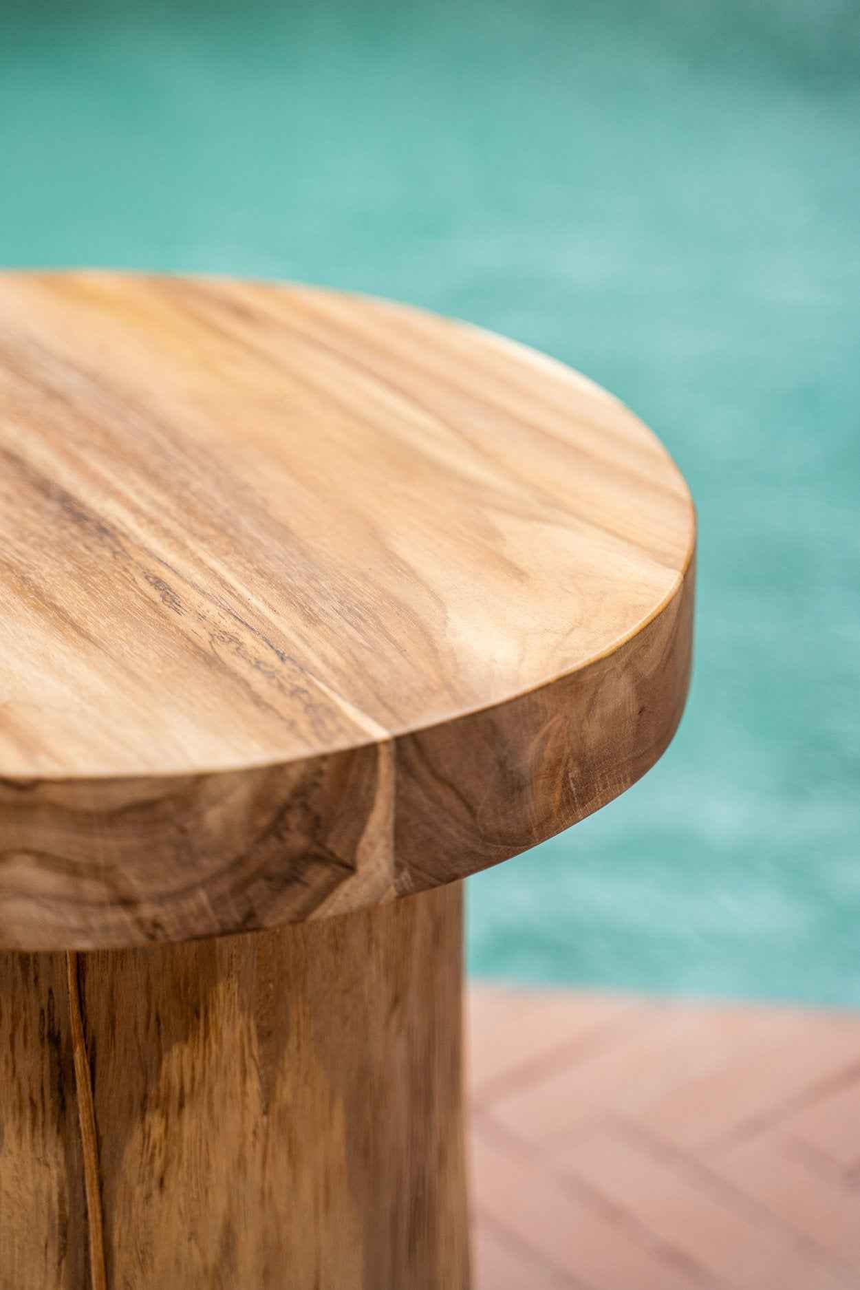 Bambua Inti tavolino laterale naturale legno teak