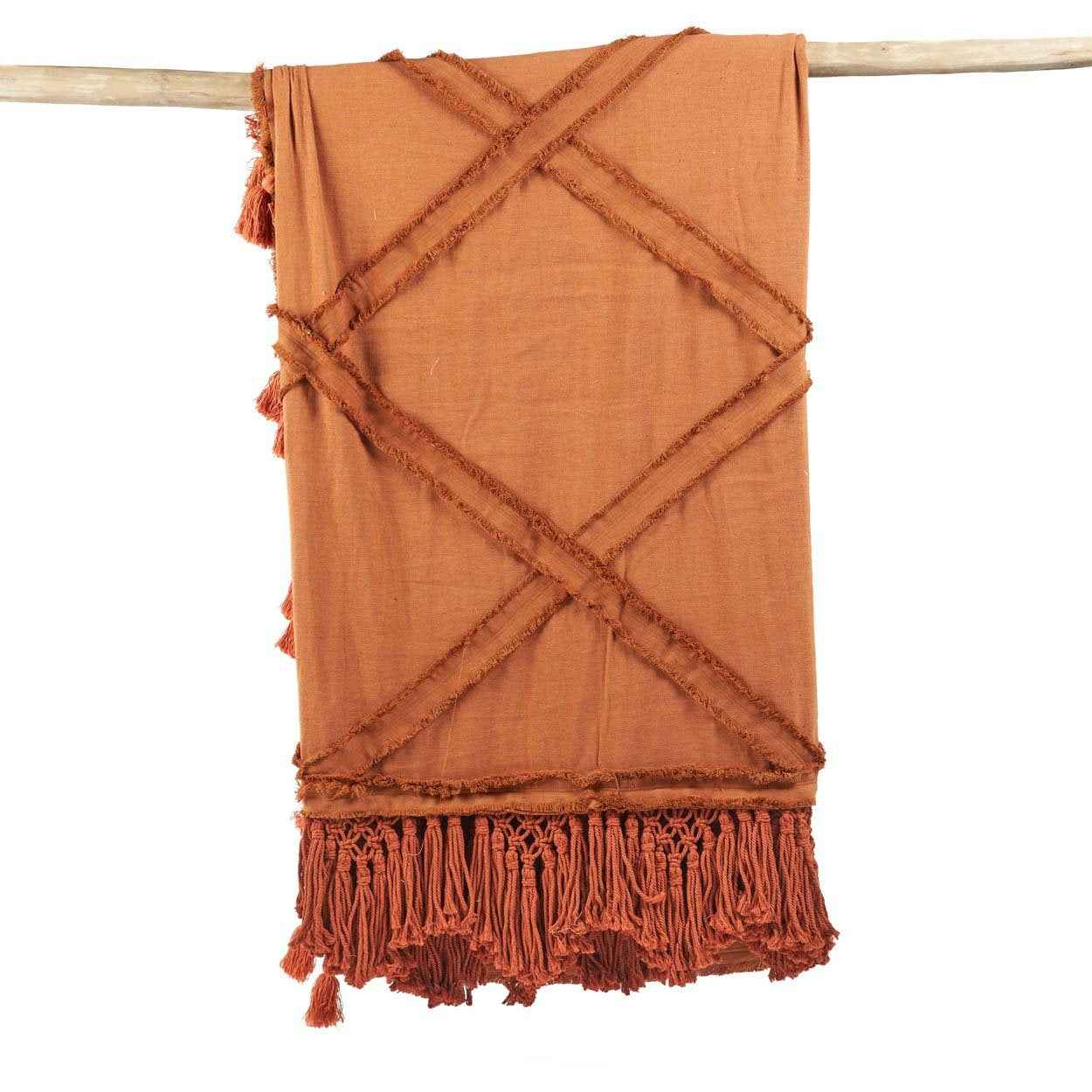 Bambua Berber Plaid Terracotta Letto Divano