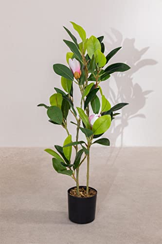 Sklum Magnolia pianta artificiale PVC verde 70 cm