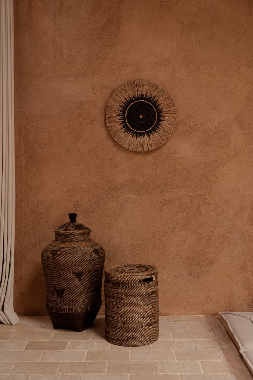 Bambua Laundrilla cesto biancheria rattan marrone