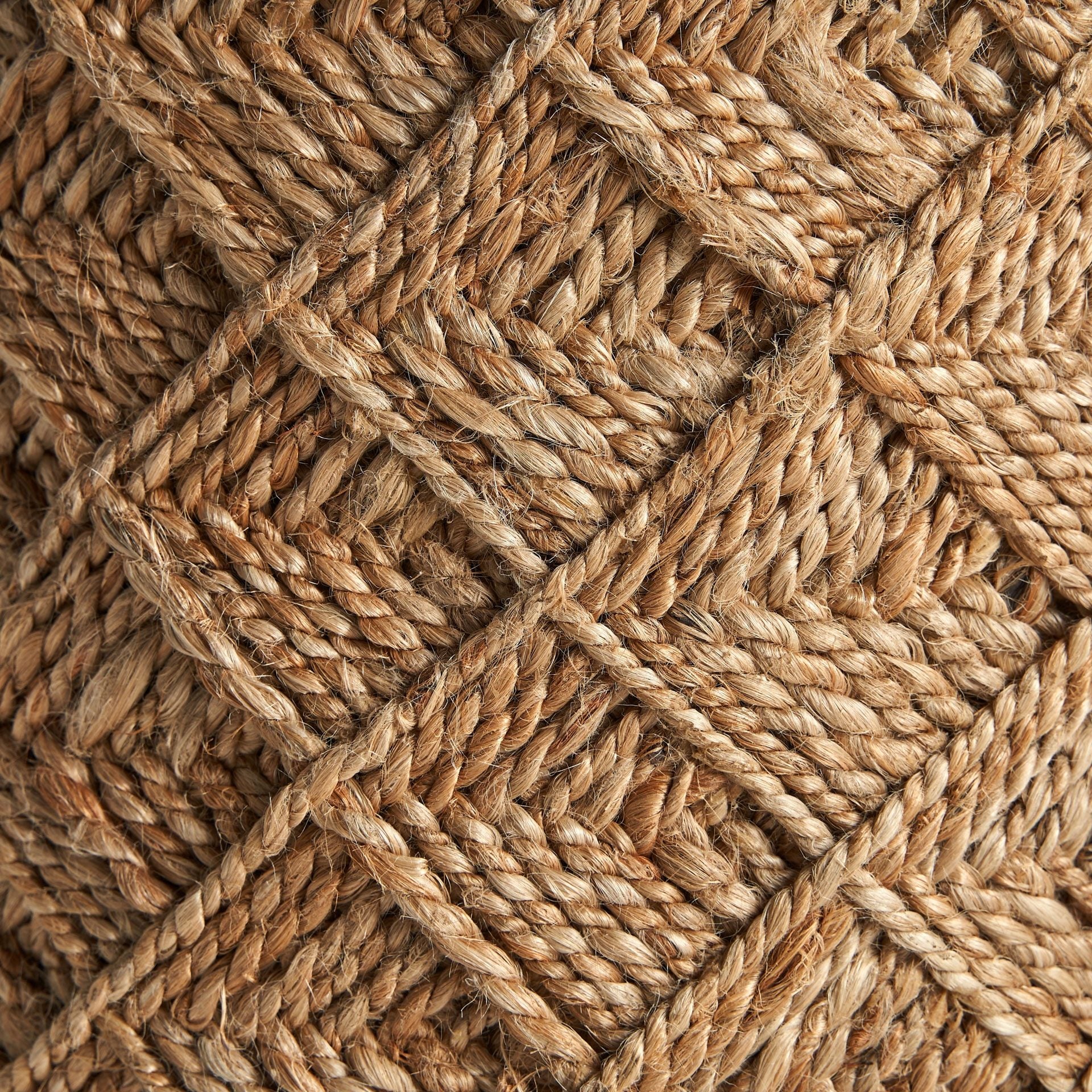 Bambua Elgin pouf in juta naturale