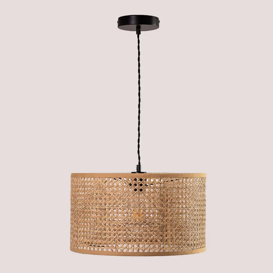 Sklum Serri lampada da soffitto rattan E27 interni