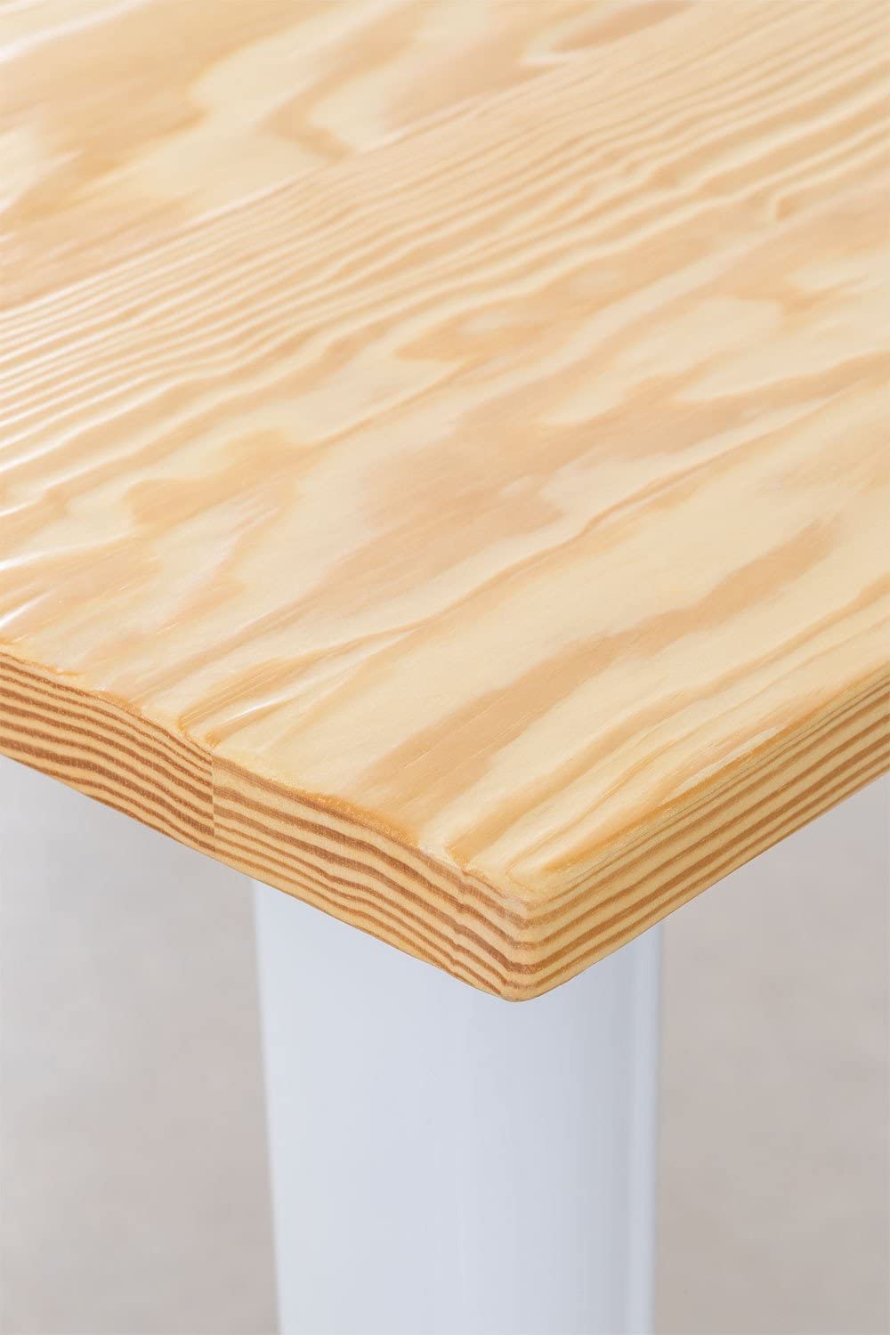Sklum Lix tavolo alto 60x60 cm bianco legno naturale