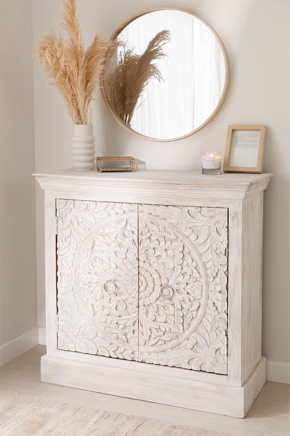 Sklum Rosan Credenza Legno Bianco Vintage 91 cm