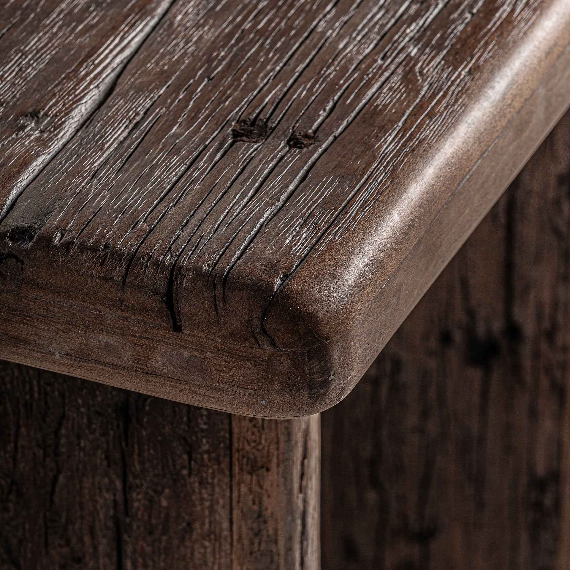 Bambua Toigne Tavolino Laterale Marrone in Legno Tropicale