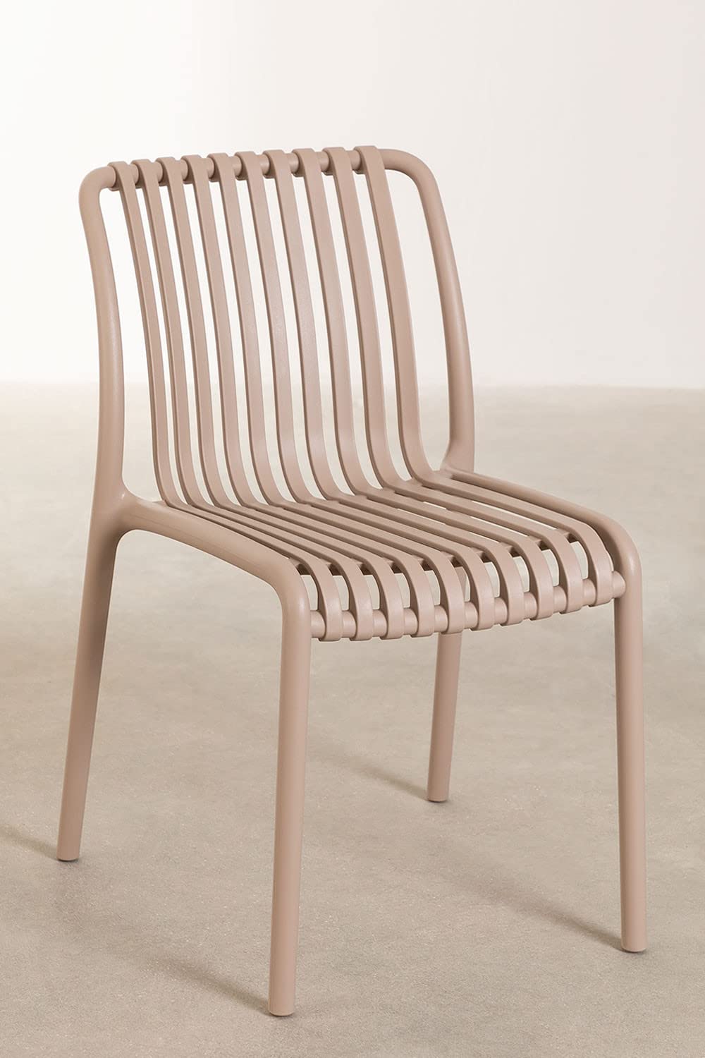 Sklum Wendell sedia impilabile beige mandorla