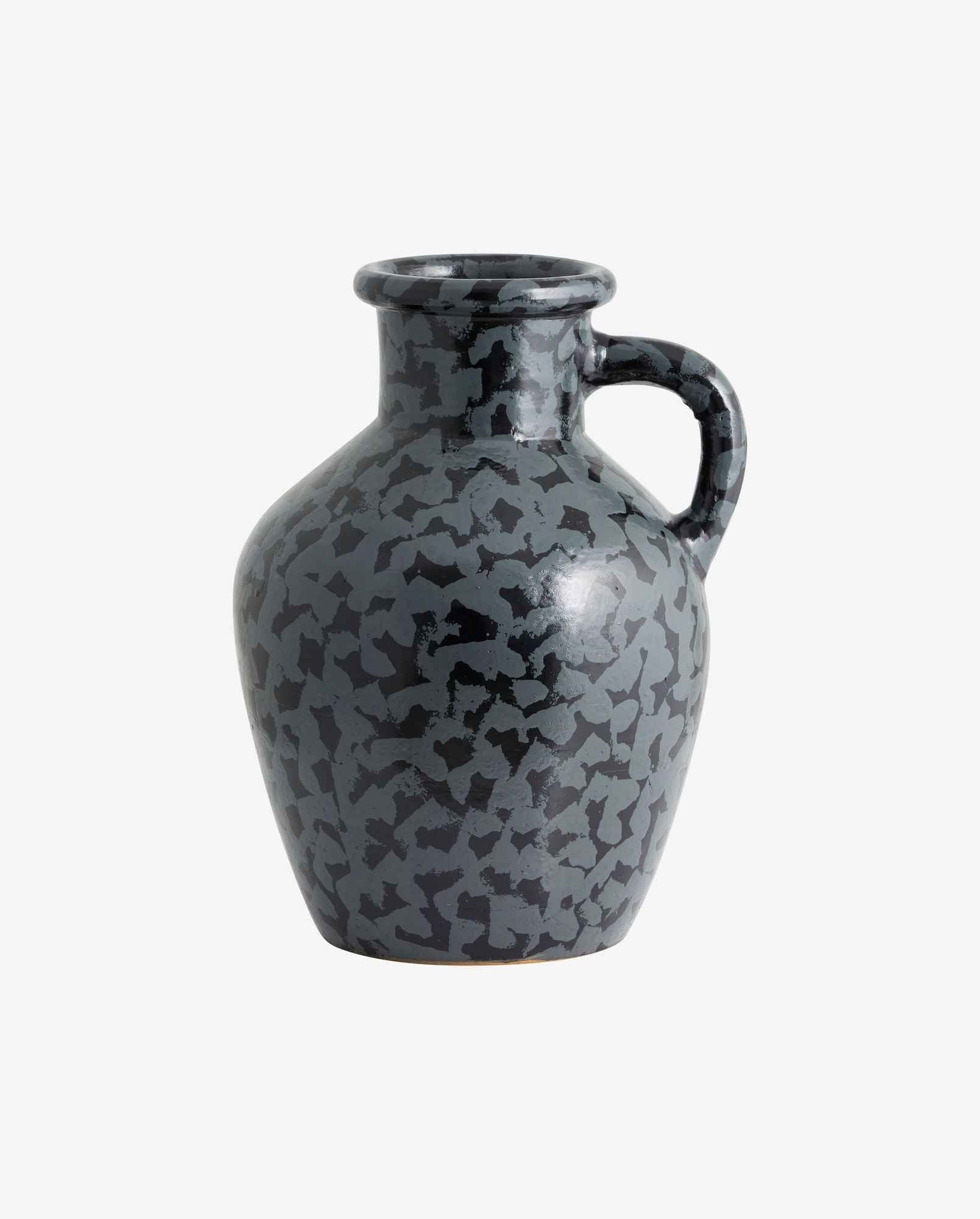 Bambua Batam Vaso in Ceramica Nero Lucido