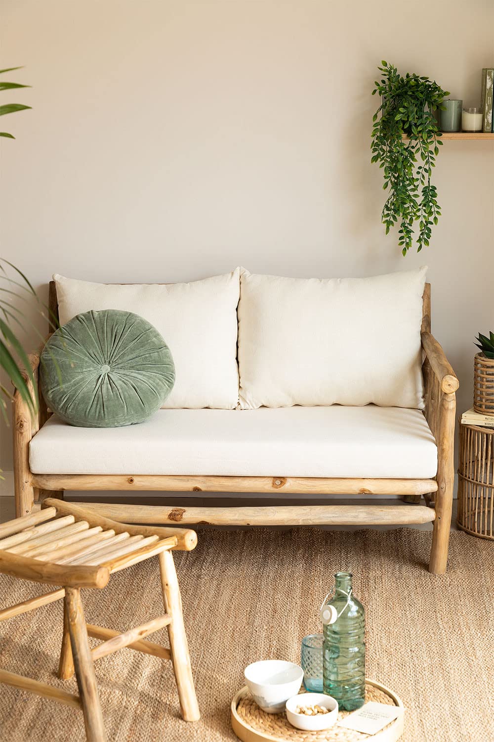 Sklum Narel divano 2 posti in teak marrone 131,5 cm