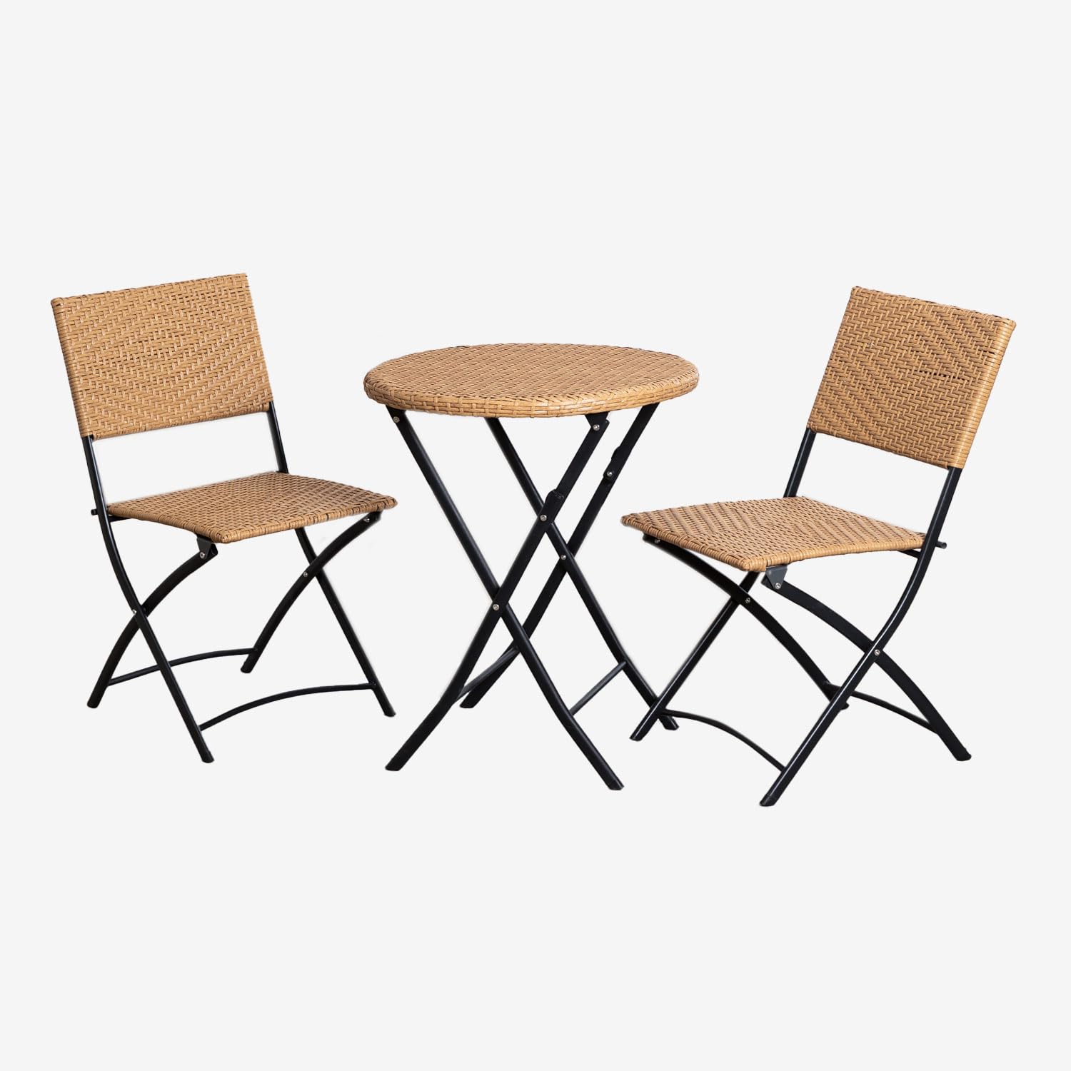 Sklum Beke Natural set giardino rattan 2 sedie tavolo