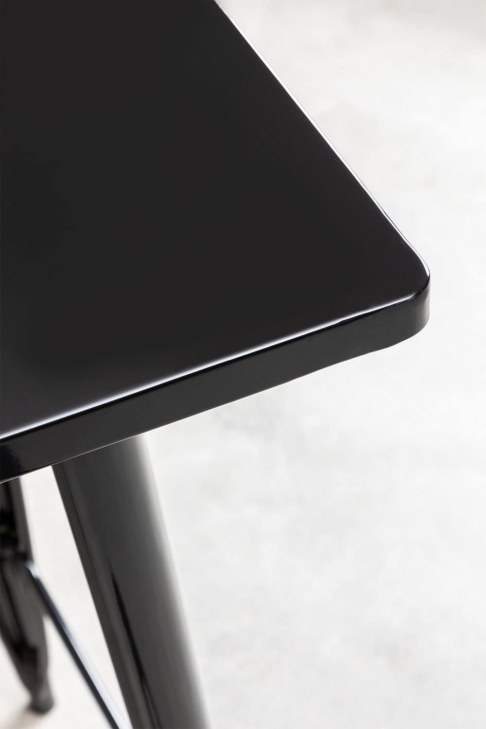 Sklum LIX tavolo alto in acciaio nero 60x60