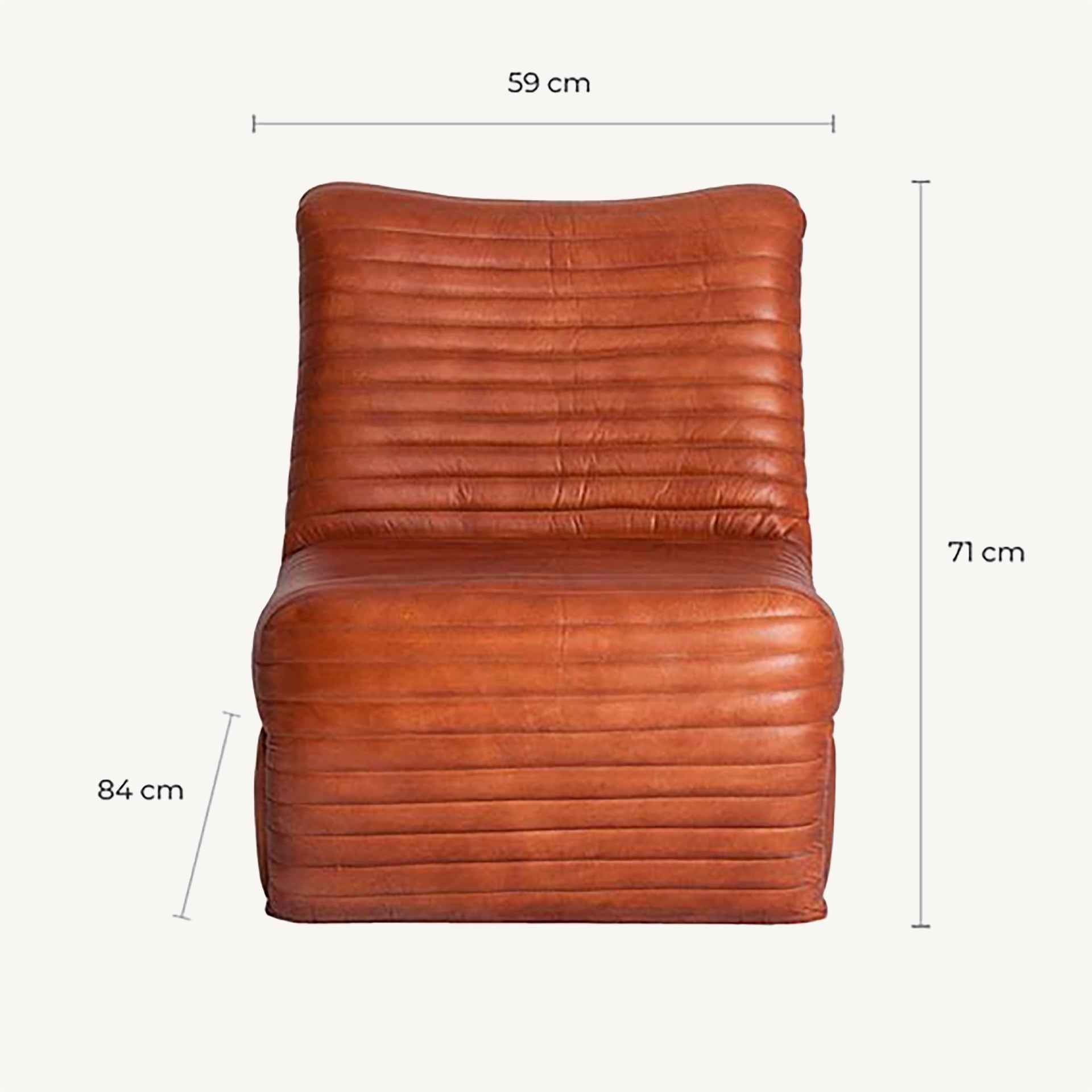 Bambua Almstock poltrona pelle cognac