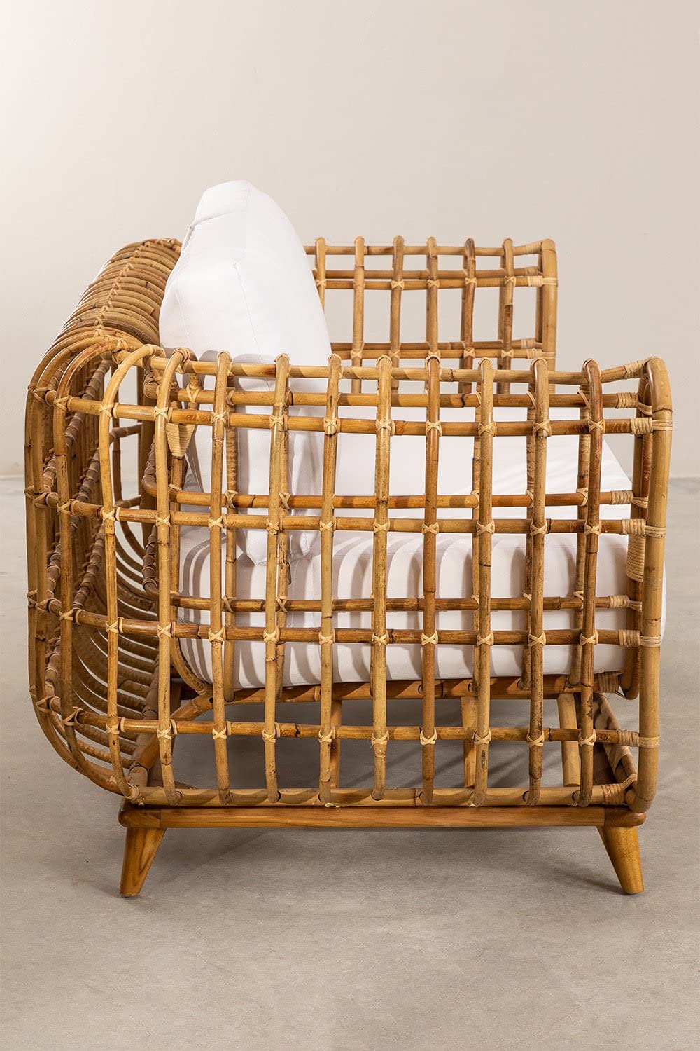 Sklum Zenta divano da giardino 2 posti rattan marrone