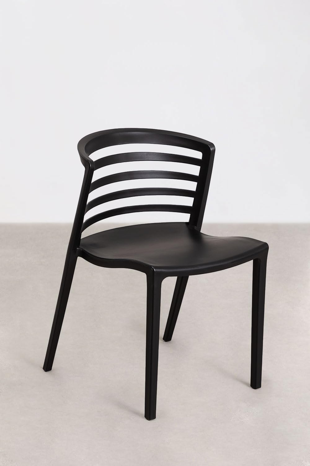 Sklum Mauz sedia giardino nero 2 pezzi impilabile
