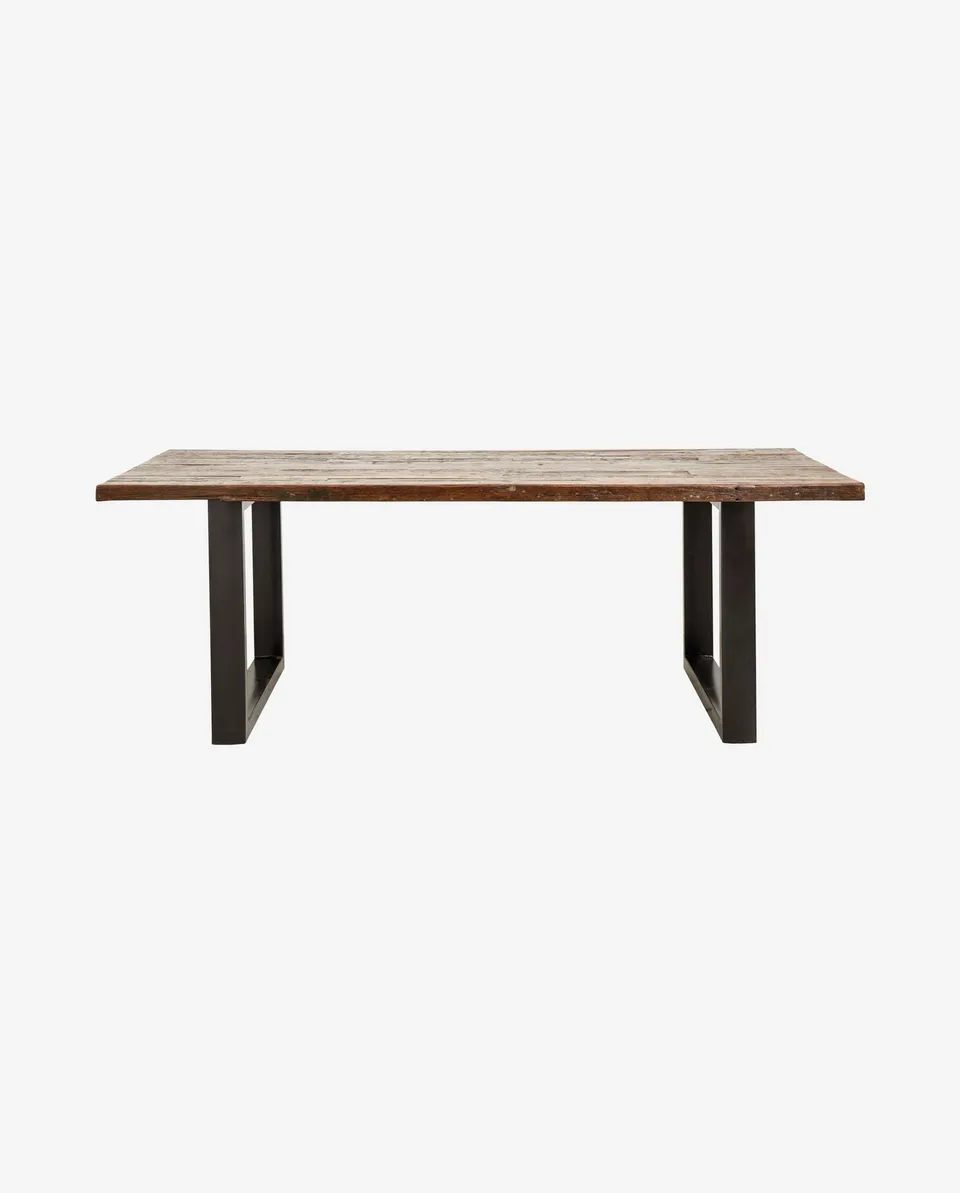 Bambua Vintage tavolo ferro piano legno grezzo