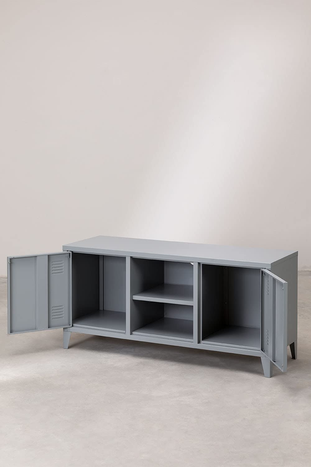 Sklum Pohpli mobile TV 120 cm grigio in acciaio