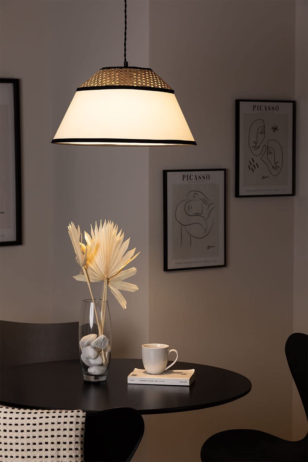 Sklum Ayram lampada a sospensione rattan naturale Ø45