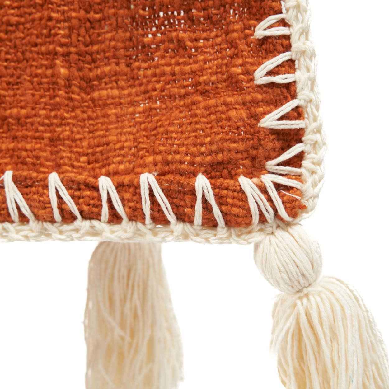 Bambua Stitch plaid letto terracotta cotone