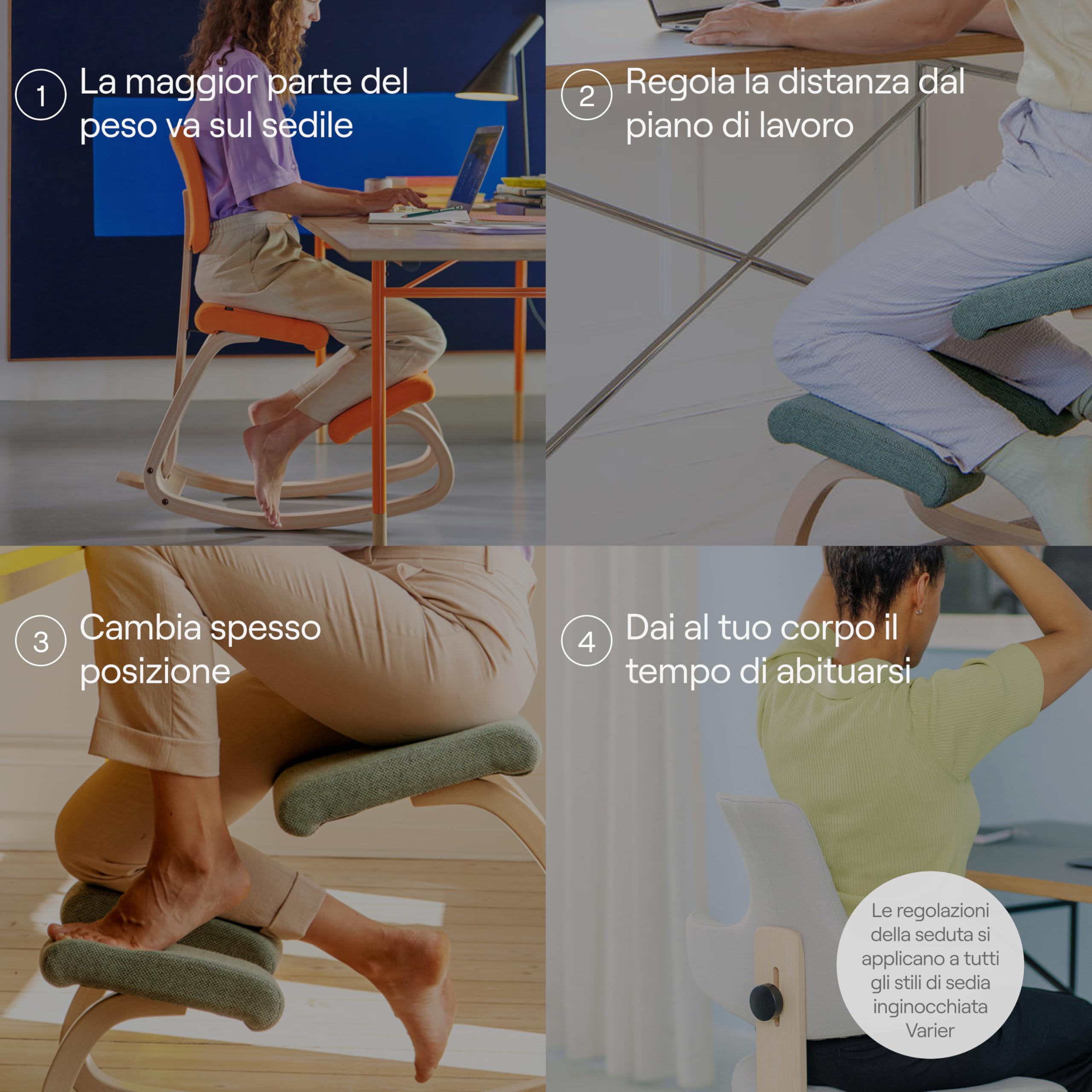 Varier Variable Plus sedia ergonomica rossa