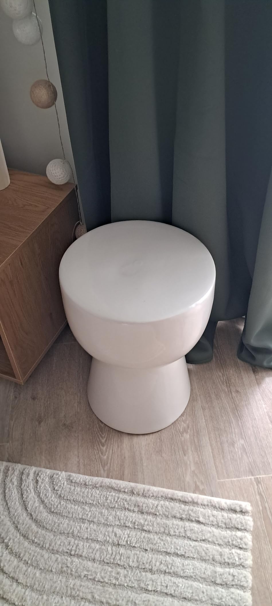 Sklum Kaly tavolino rotondo ceramica 34 cm Blu Niagara