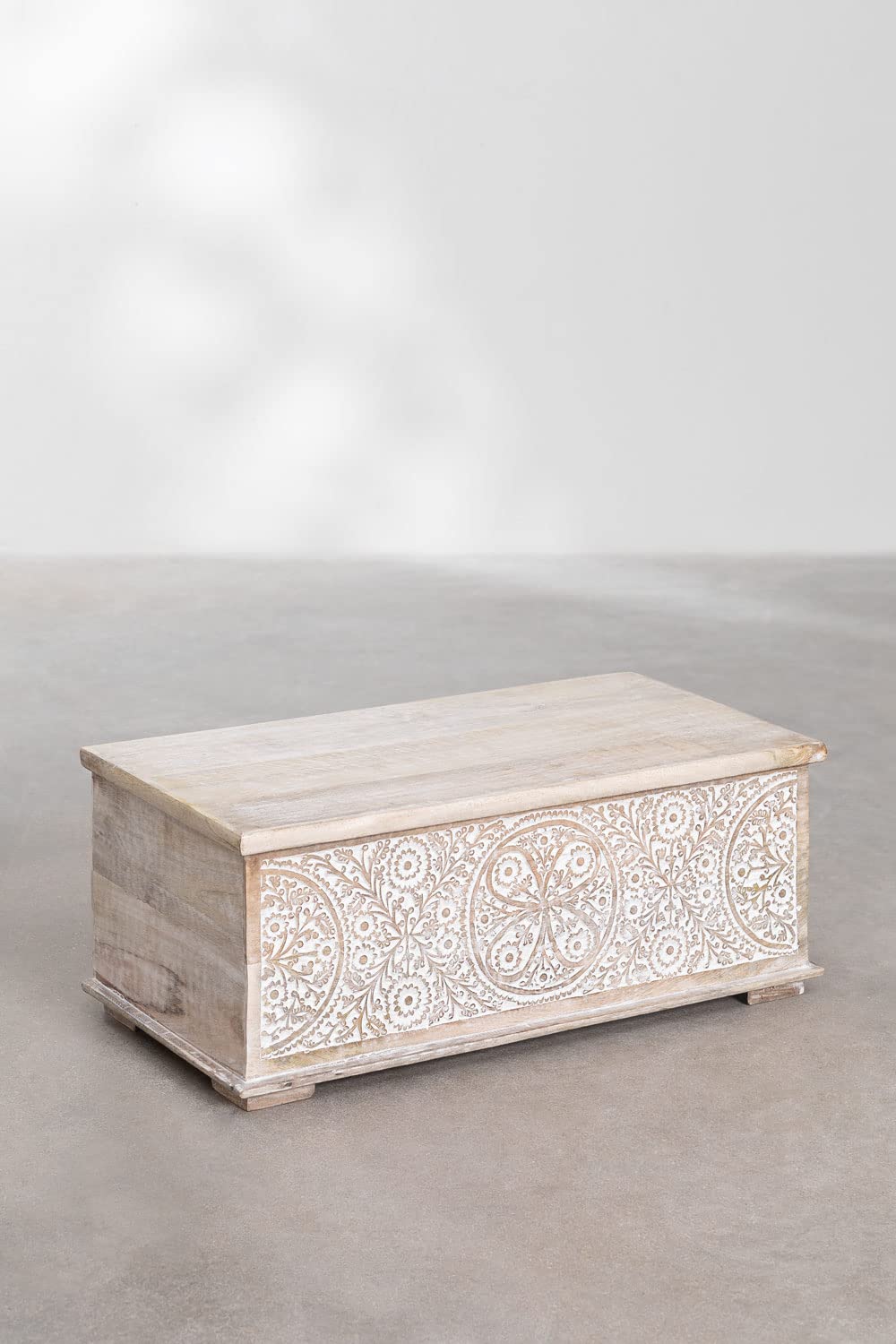 Sklum Nanup baule legno mango bianco vintage
