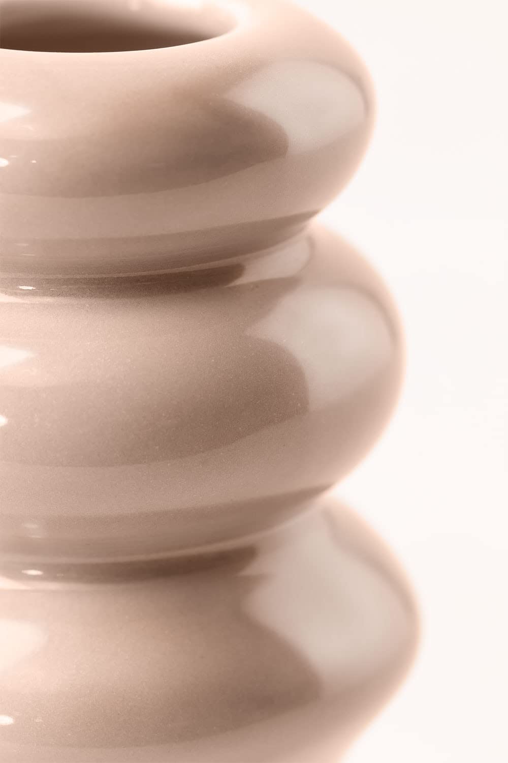 Sklum Alom vaso in ceramica beige lino 16 cm