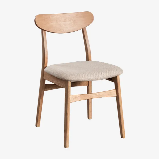 Sklum Cloda sedia da pranzo in tessuto e legno