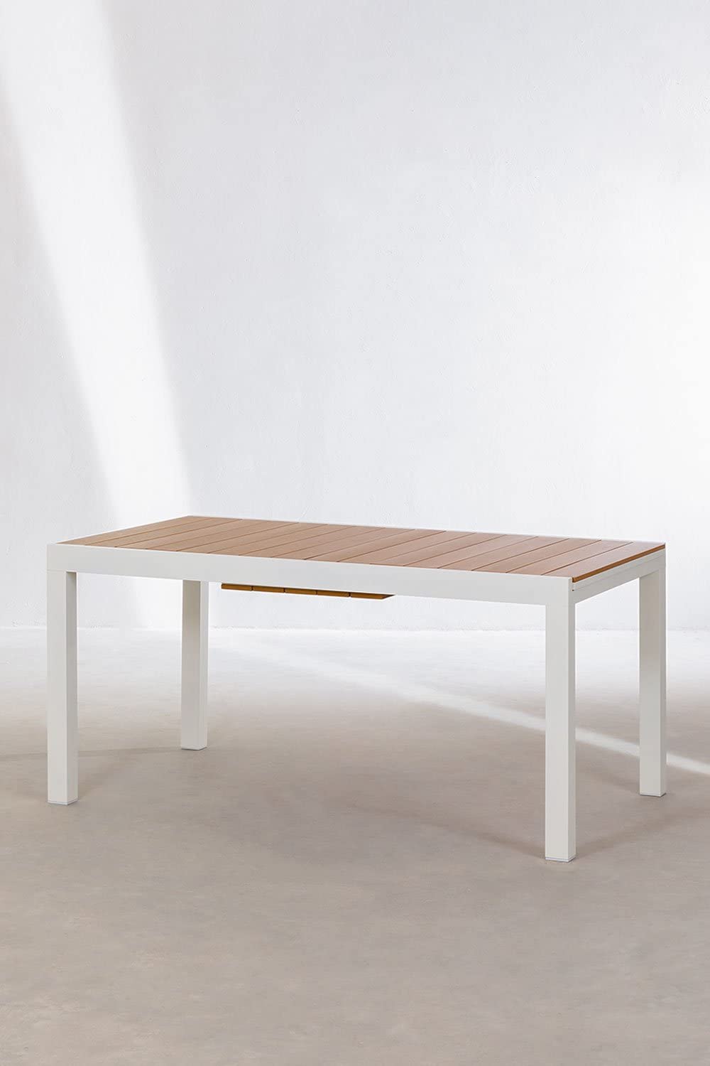 Sklum Saura 150-197x90 cm tavolo giardino allungabile bianco