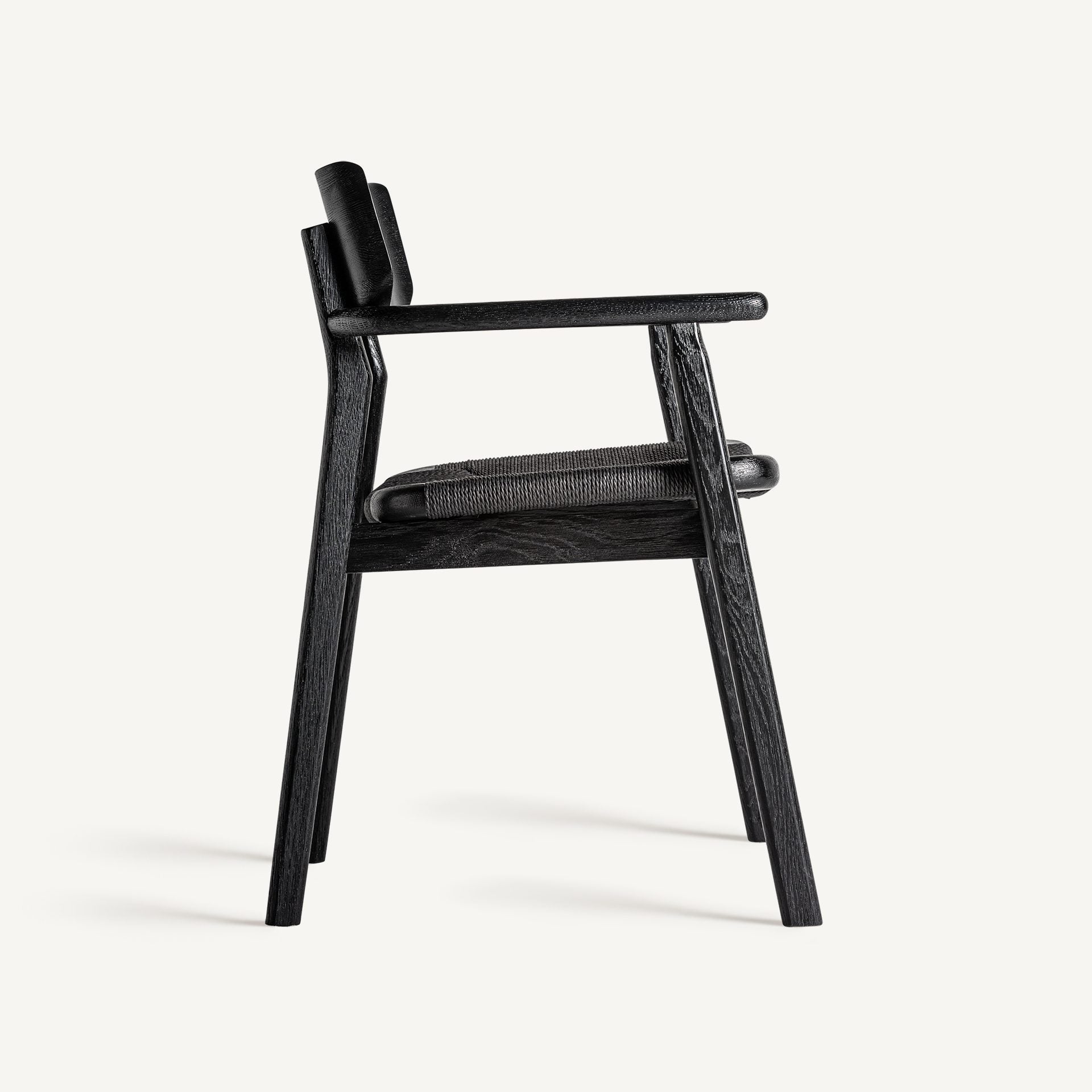 Bambua Tasque sedia da pranzo rovere nero fibra