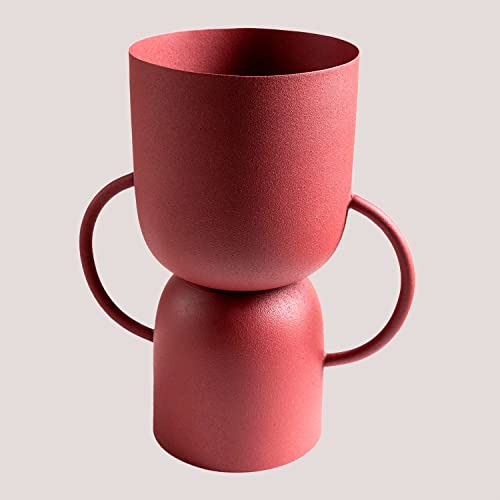 Sklum Rob vaso in metallo rosso granata Ø20 cm