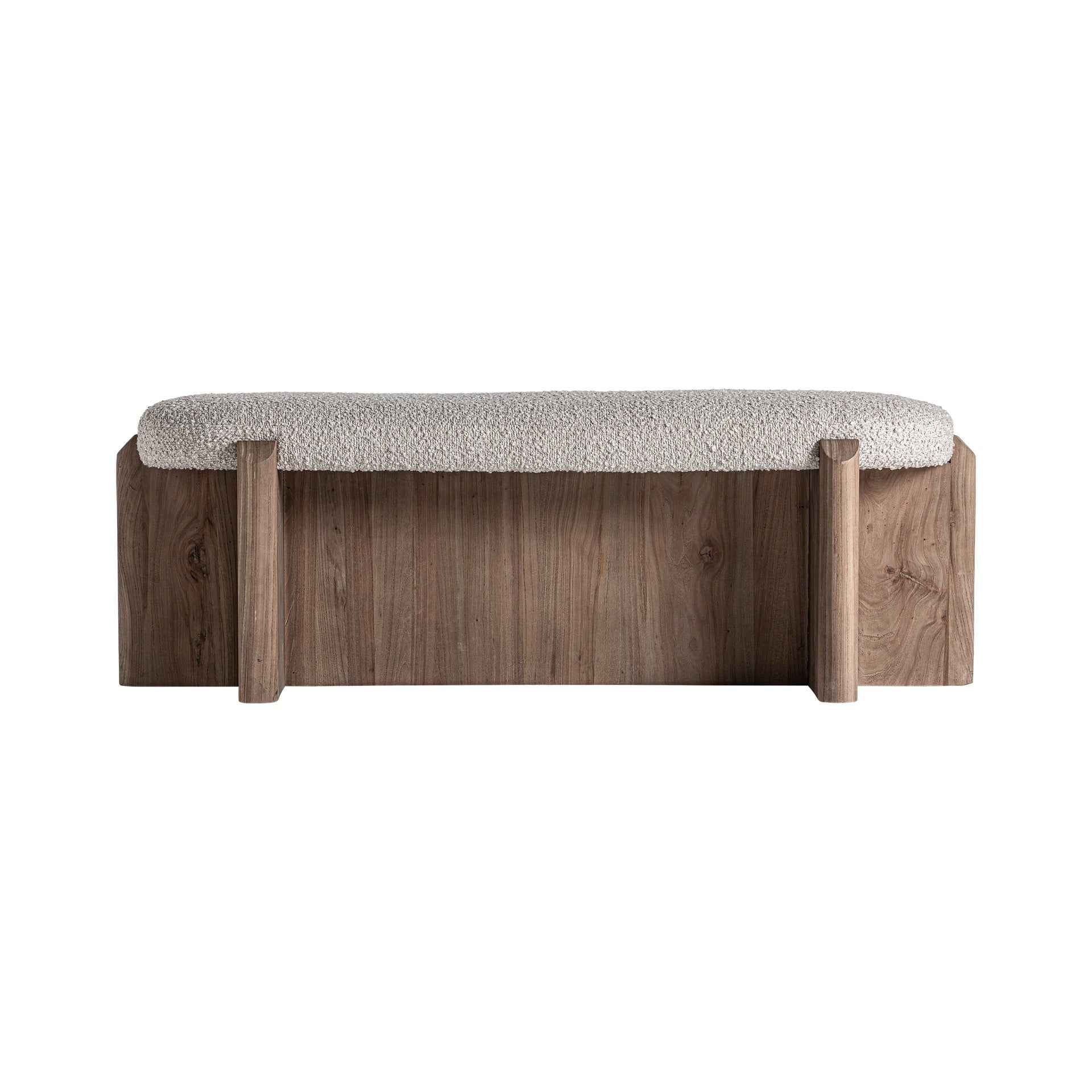 Bambua Jacquard panca da letto legno beige