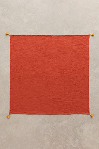 Sklum Danika Plaid in Cotone Terracotta 102x102 cm