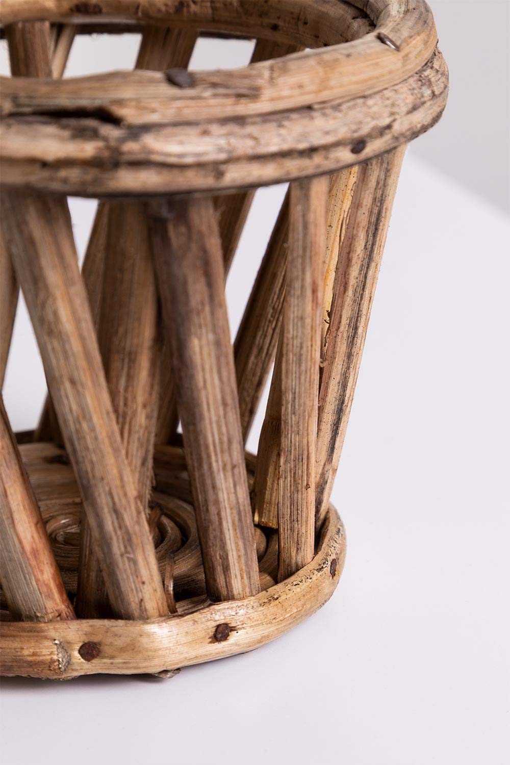 Sklum Cocco vaso in bambù marrone naturale Ø9 cm