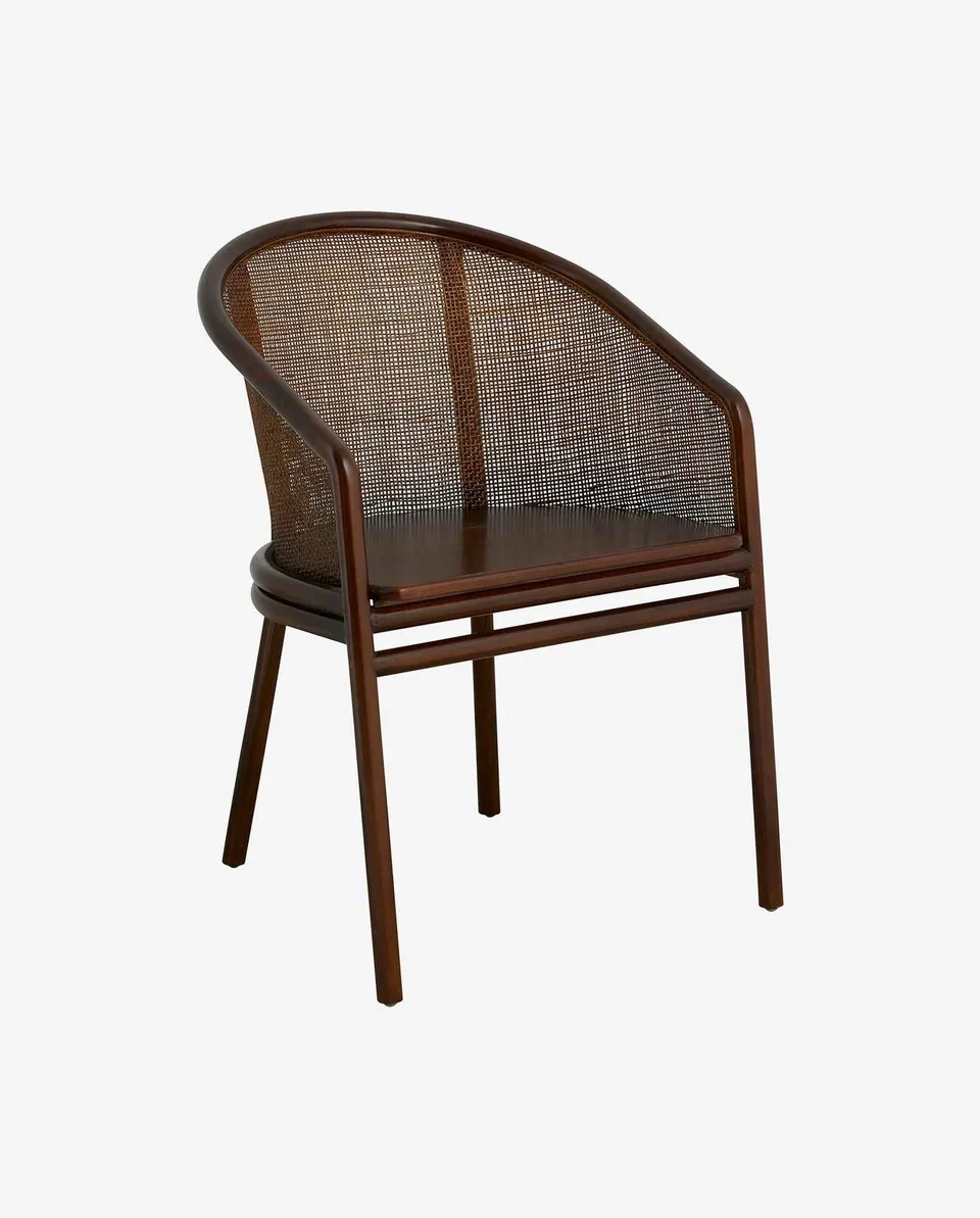 Bambua Mosso sedia pranzo teak marrone scuro