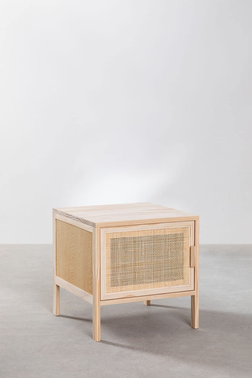 Sklum Reyna comodino rattan e legno pino