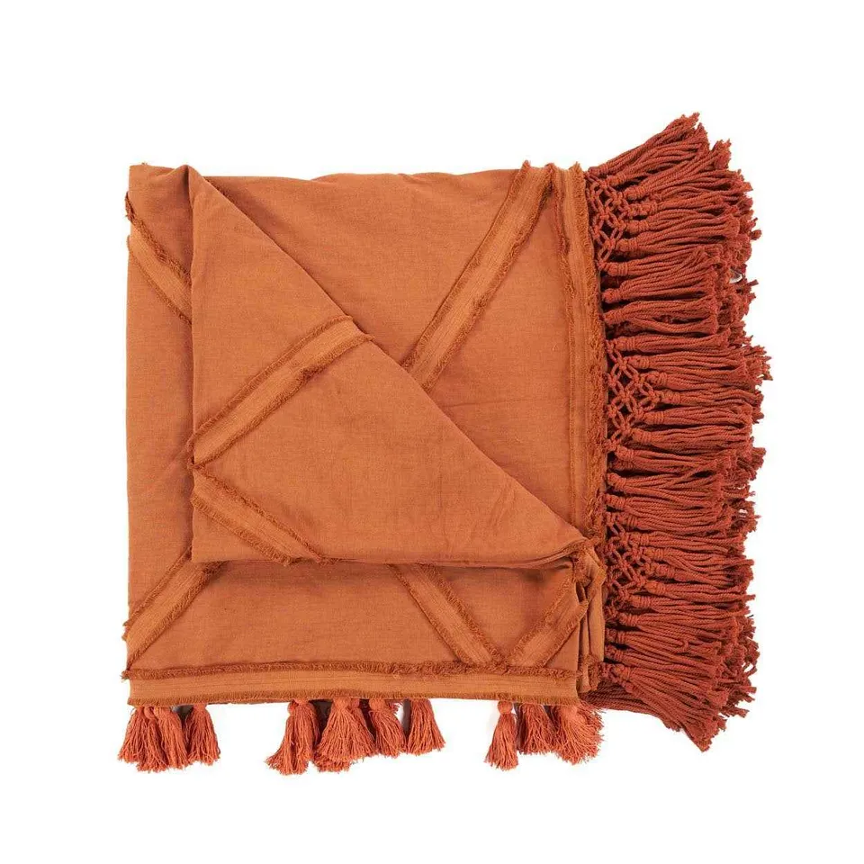 Bambua Berber Plaid Terracotta Letto Divano