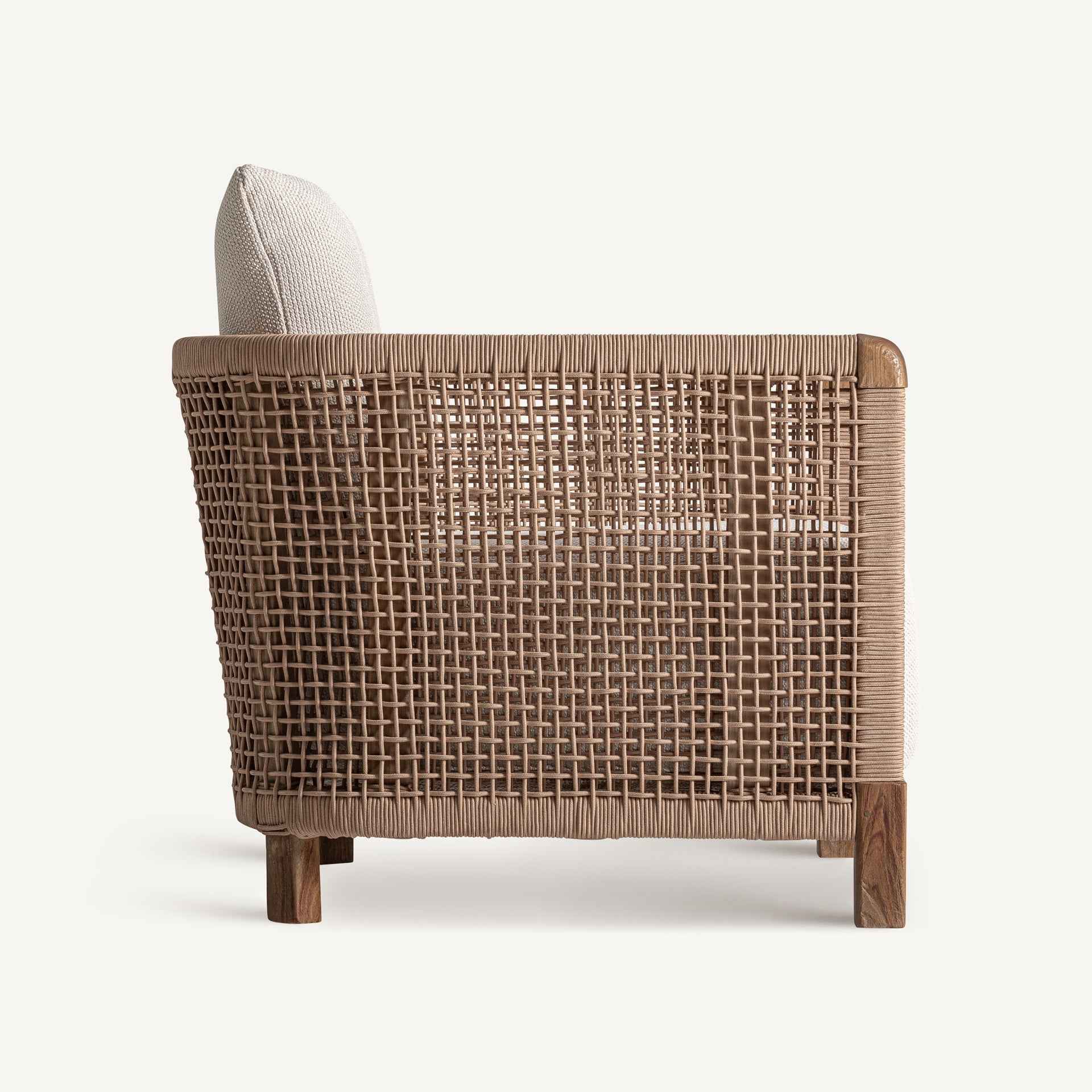 Bambua Trena poltrona da esterno in teak naturale