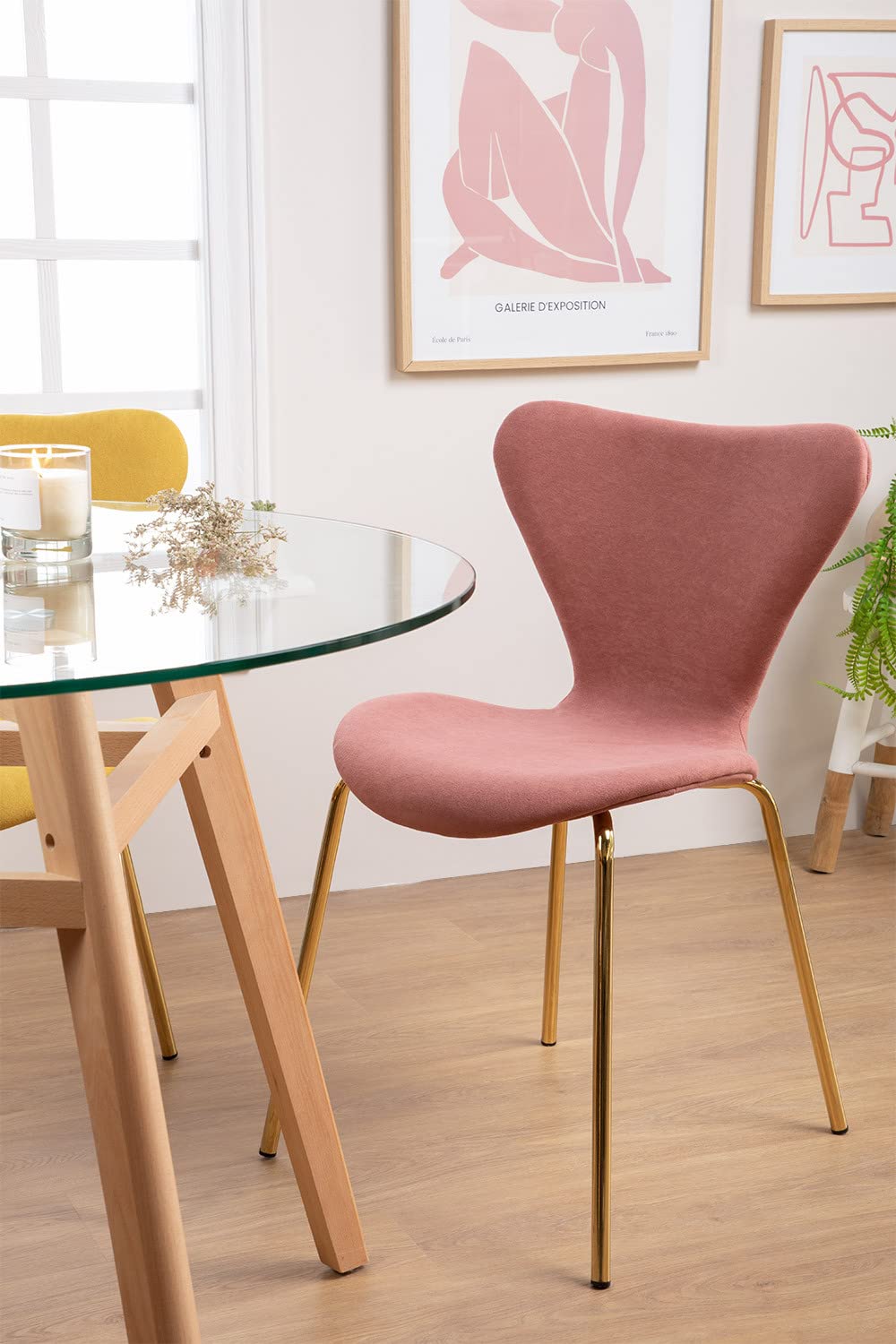 Sklum Uit sedia da pranzo impilabile terracotta