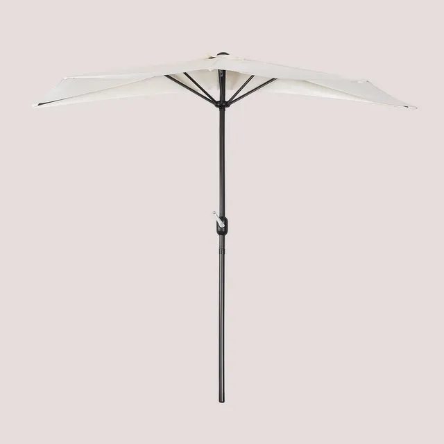 Sklum Benque 267 cm Ombrellone Semicircolare Bianco Poliestere