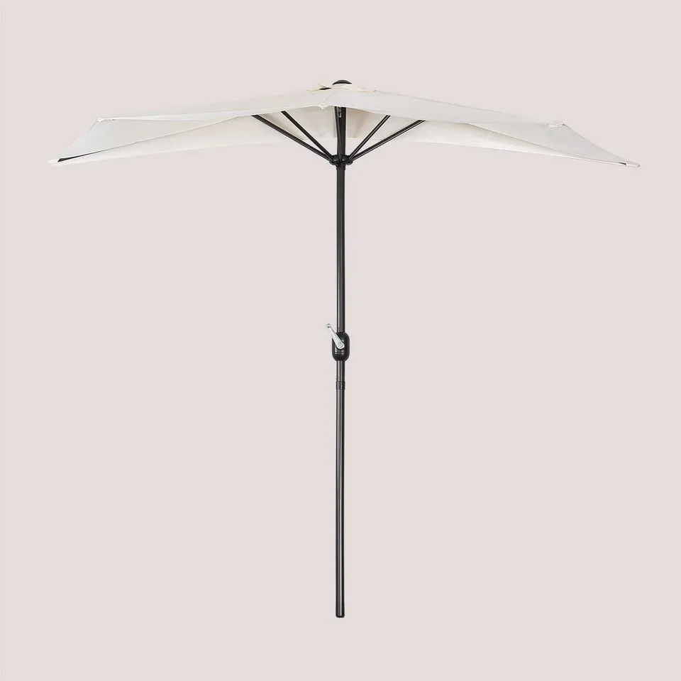 Sklum Benque 267 cm Ombrellone Semicircolare Bianco Poliestere