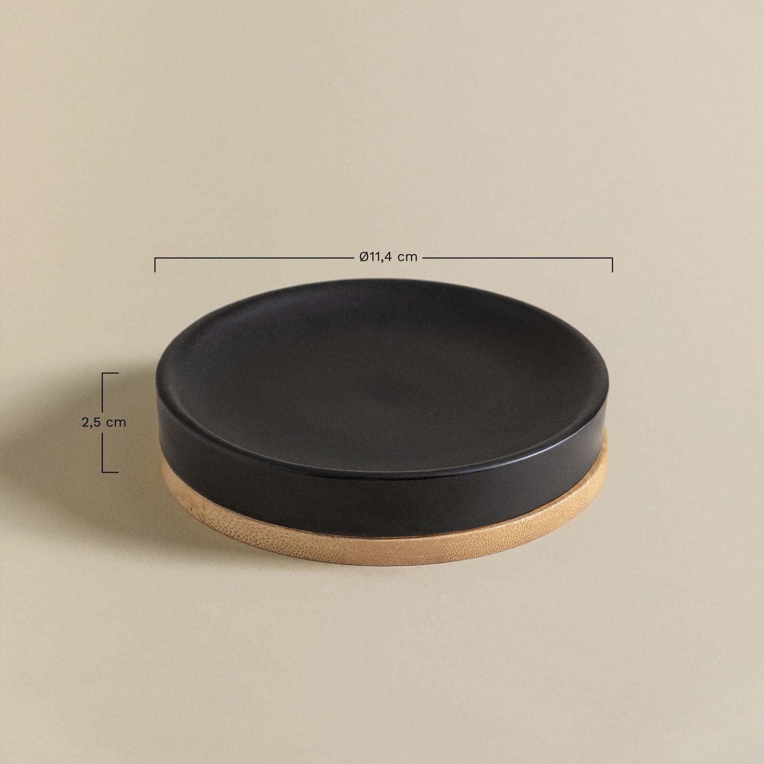 Sklum Elvan portasapone ceramica e bambù
