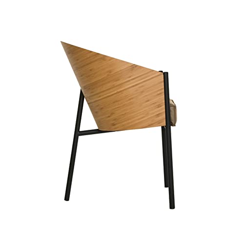 Driade Costes sedia bamboo nero in pelle da interno